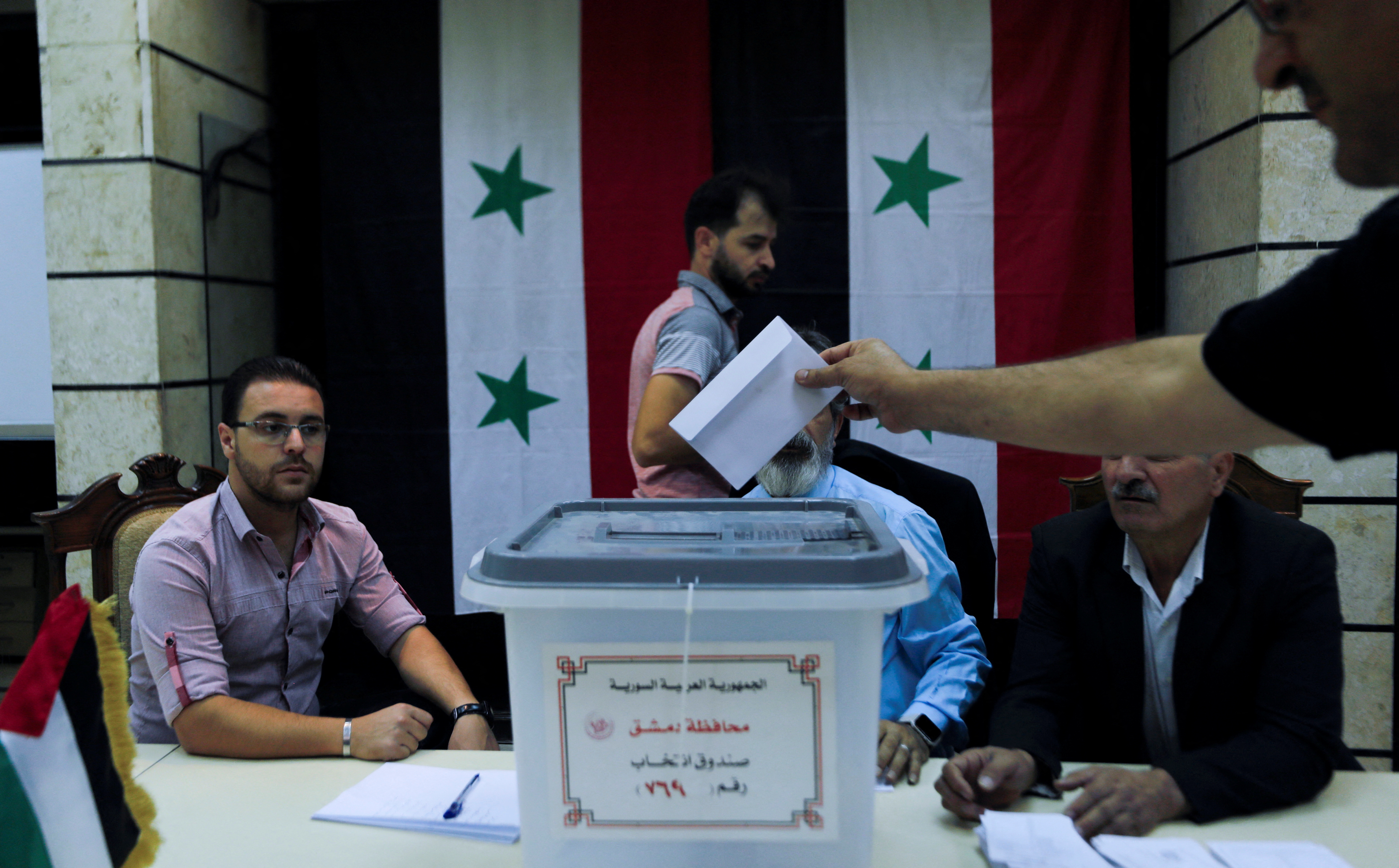FILE PHOTO: Syrians vote in parliamentary elections in Damascus