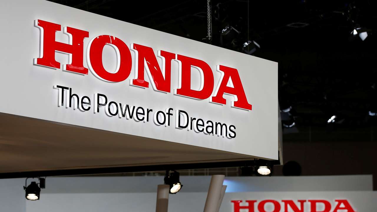 The logos of Honda Motor Co. is pictured at the 45th Tokyo Motor Show in Tokyo