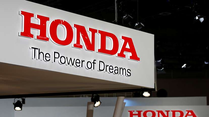 The logos of Honda Motor Co. is pictured at the 45th Tokyo Motor Show in Tokyo