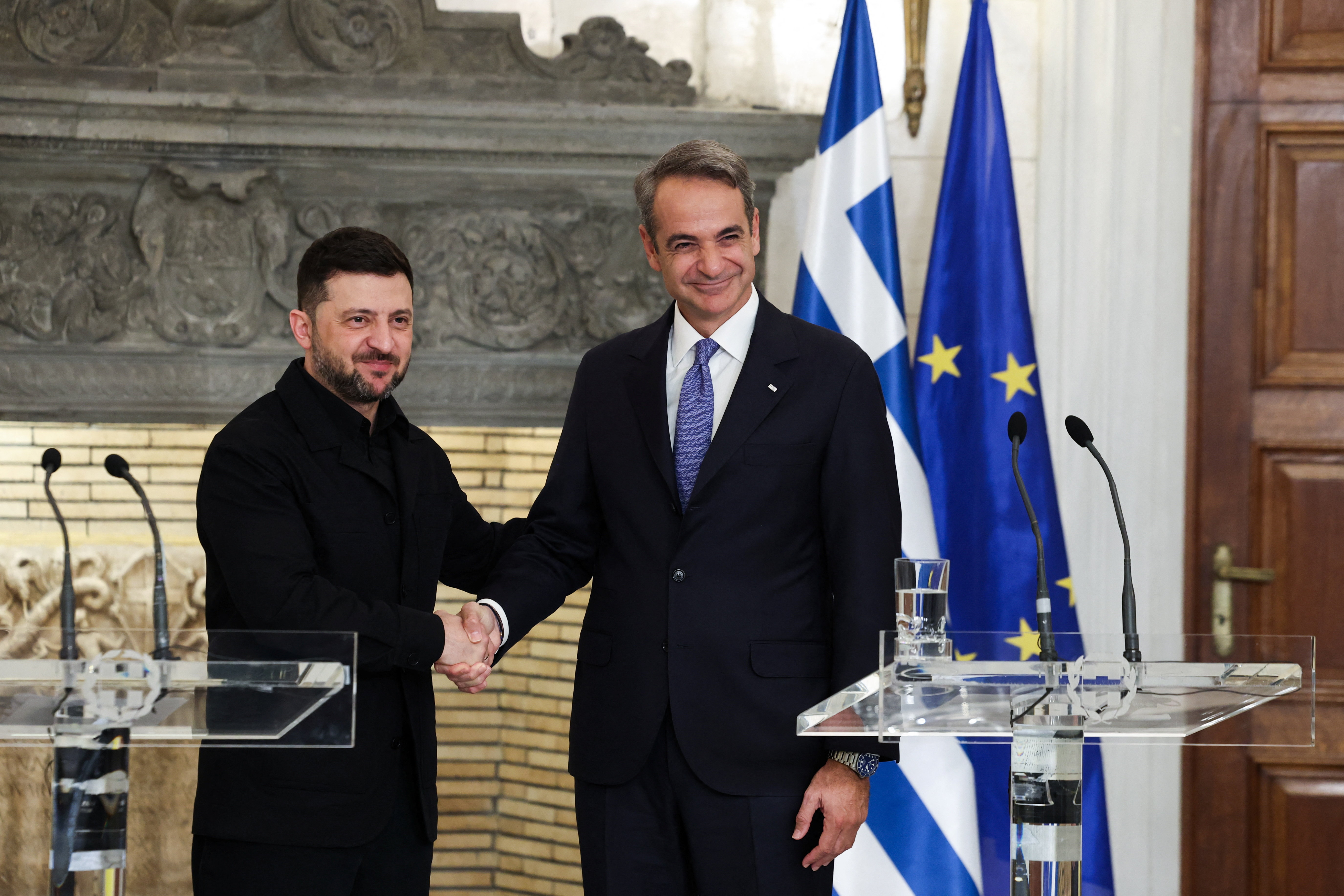 Ukraine's President Zelenskiy visits Athens