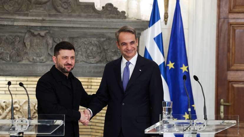 Ukraine's President Zelenskiy visits Athens