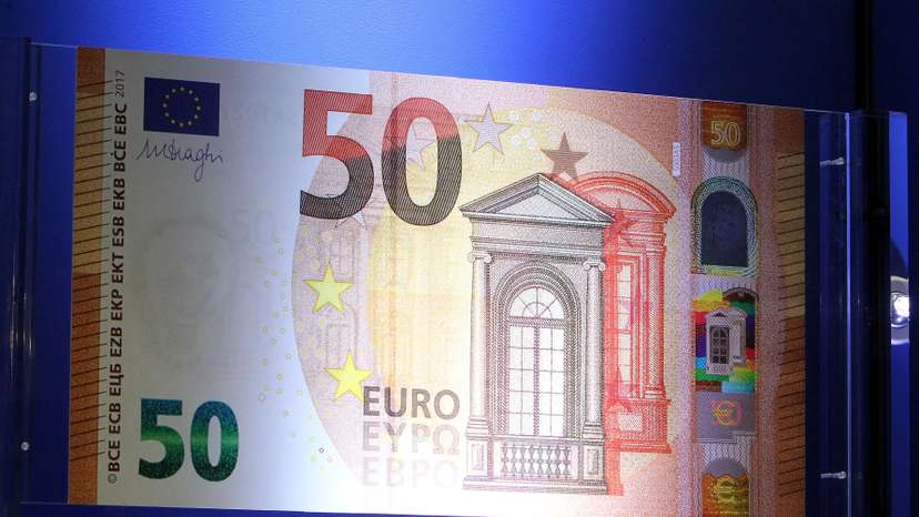 FILE PHOTO: The European Central Bank (ECB) presents the new 50 euro note at the bank's headquarters in Frankfurt