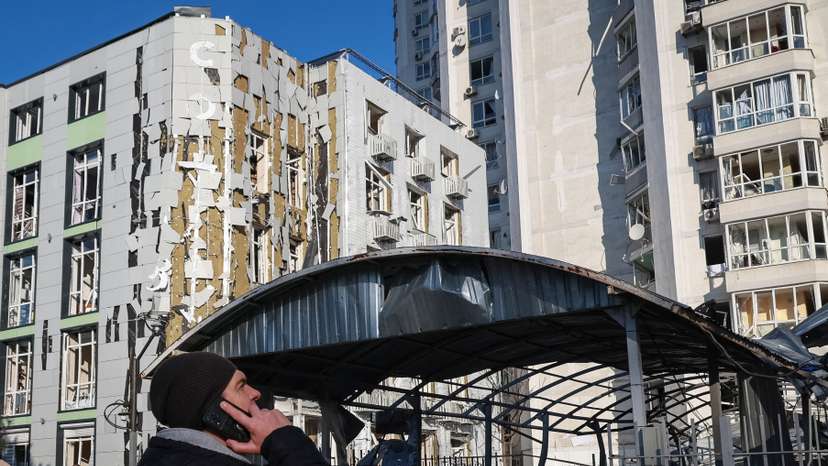 Aftermath of a Russian drone strike in Odesa
