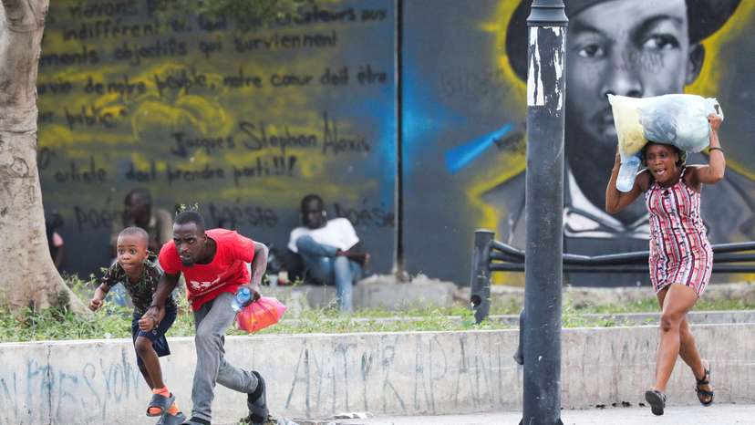 Gunfire near Haiti's National Palace, in Port-au-Prince