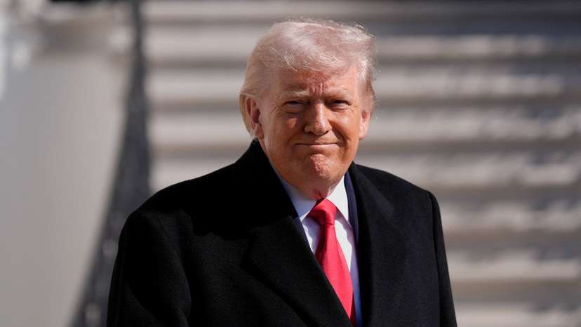 U.S. President Trump departs from the White House in Washington