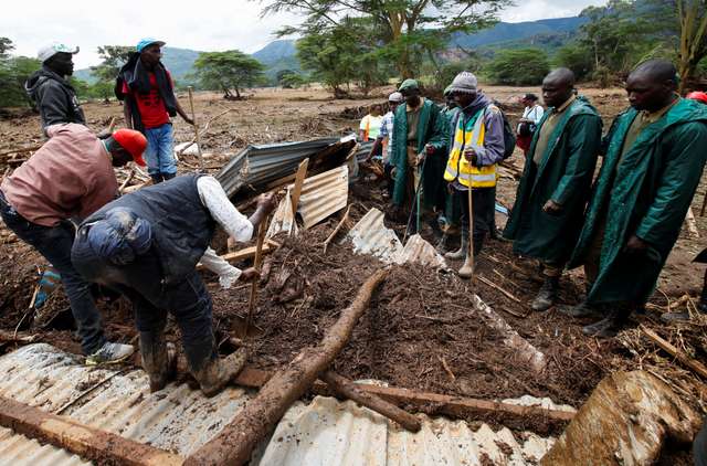 Flash floods wiped out several homes following heavy rains in Kamuchiri village of Mai Mahiu