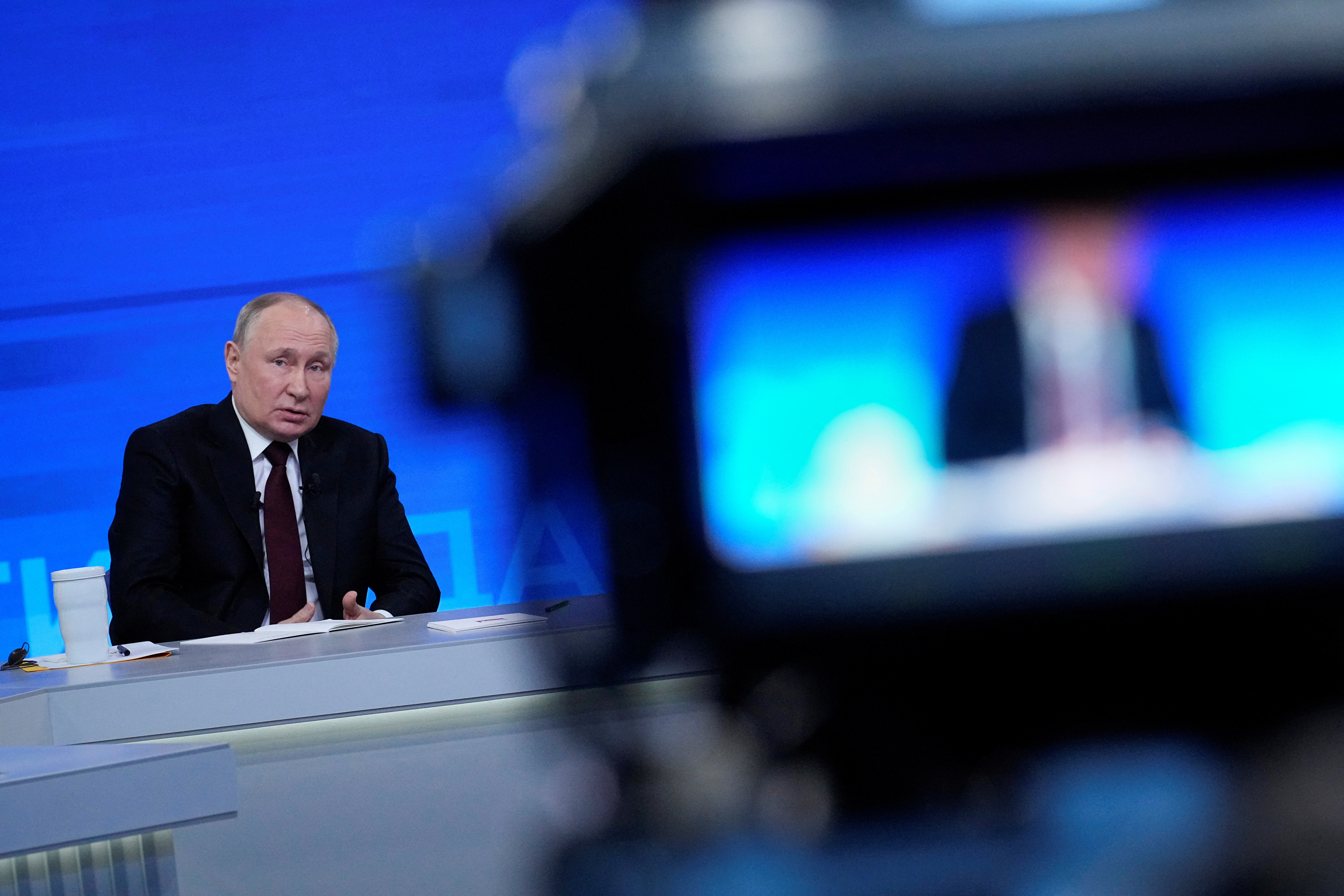 Russian President Putin holds his annual press conference in Moscow