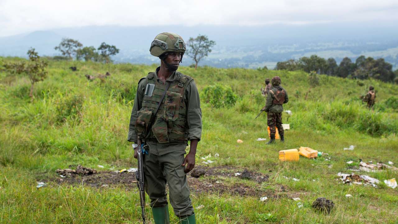 FILE PHOTO: Congo's M23 rebels withdraw from seized positions in goodwill gesture, in Kibumba