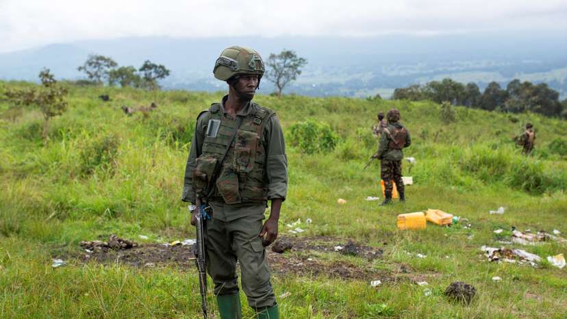 FILE PHOTO: Congo's M23 rebels withdraw from seized positions in goodwill gesture, in Kibumba