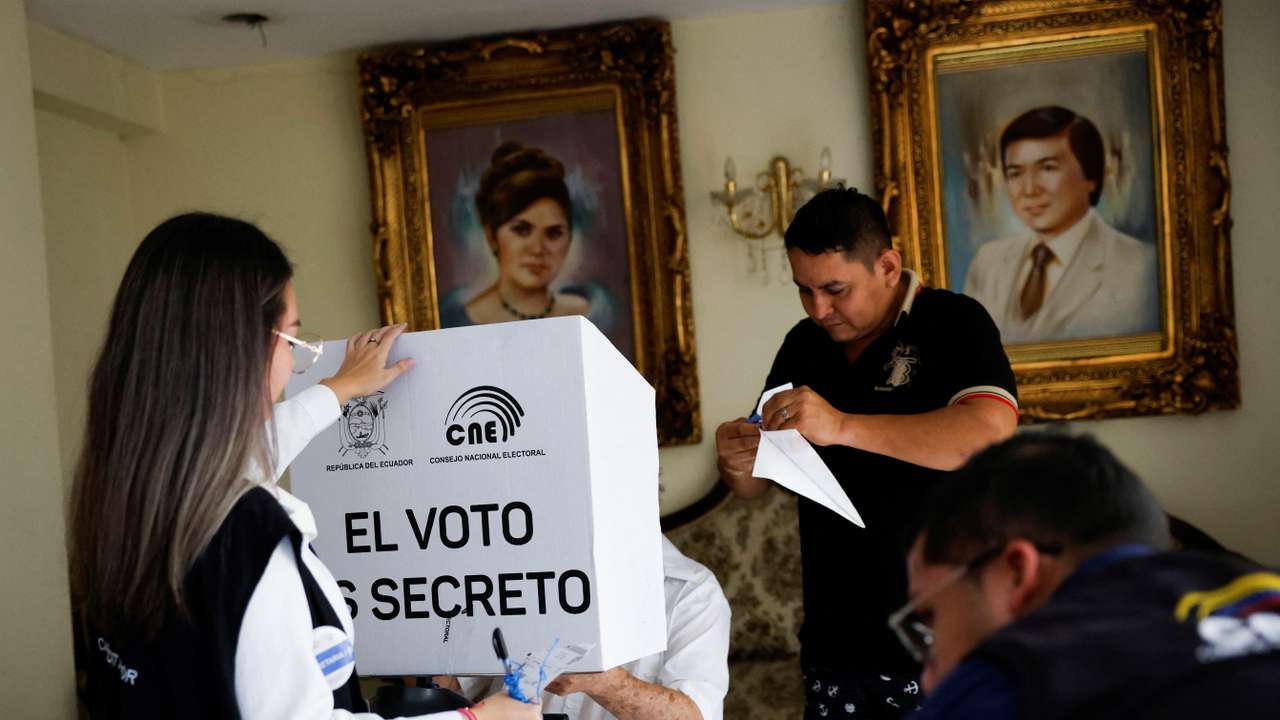 Early voters vote ahead of Ecuador presidential election