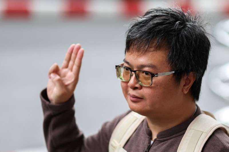 Verdict against prominent activist Arnon Nampa over royal insult charges, in Bangkok