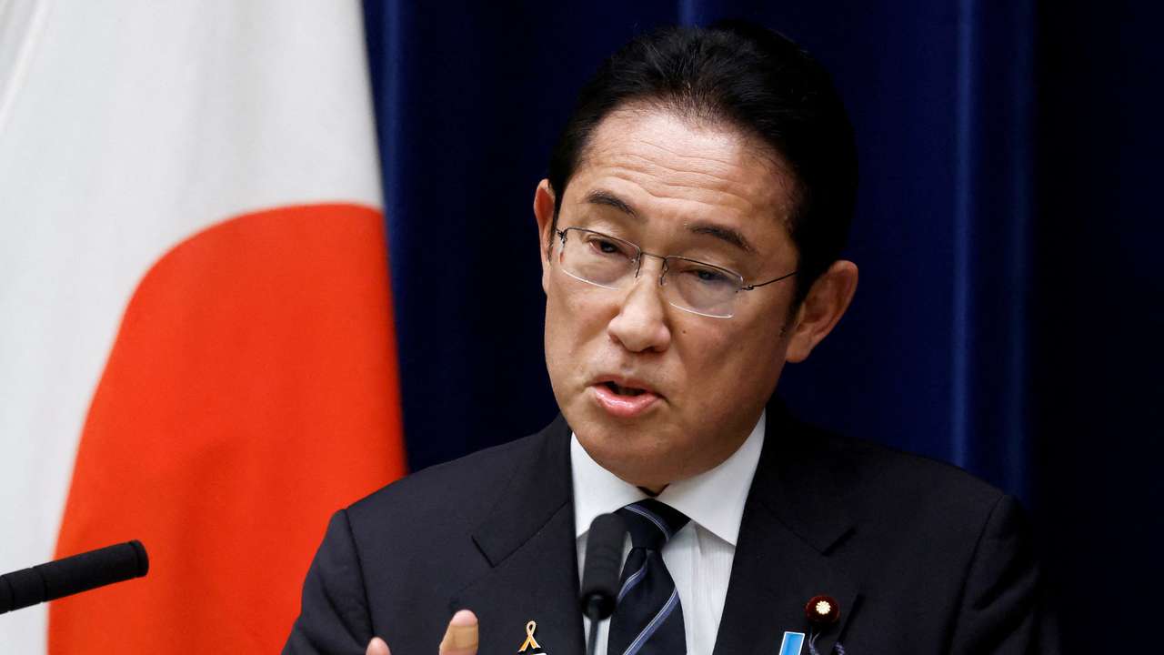 FILE PHOTO: Fumio Kishida, Japan's prime minister, holds news conference in Tokyo