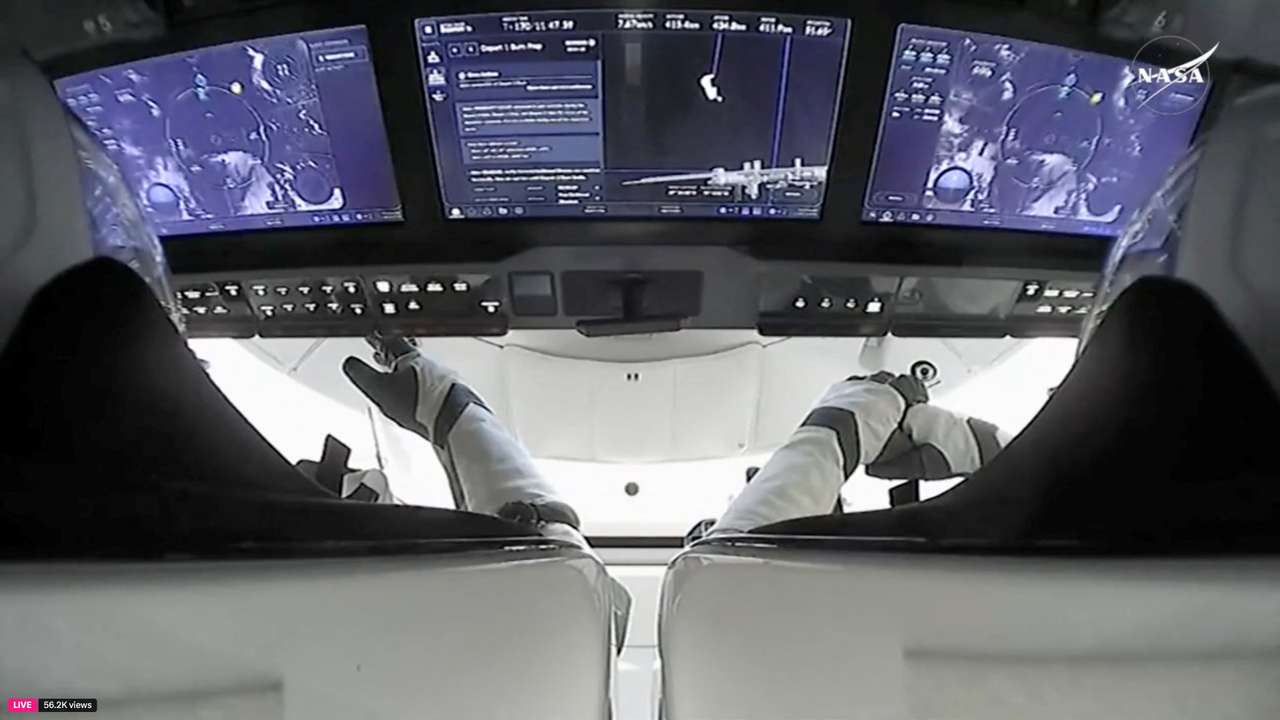 NASA astronauts Butch Wilmore and Suni Williams begin their return to Earth