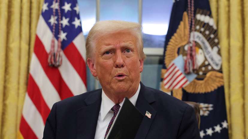 U.S. President Donald Trump at the Oval Office in Washington