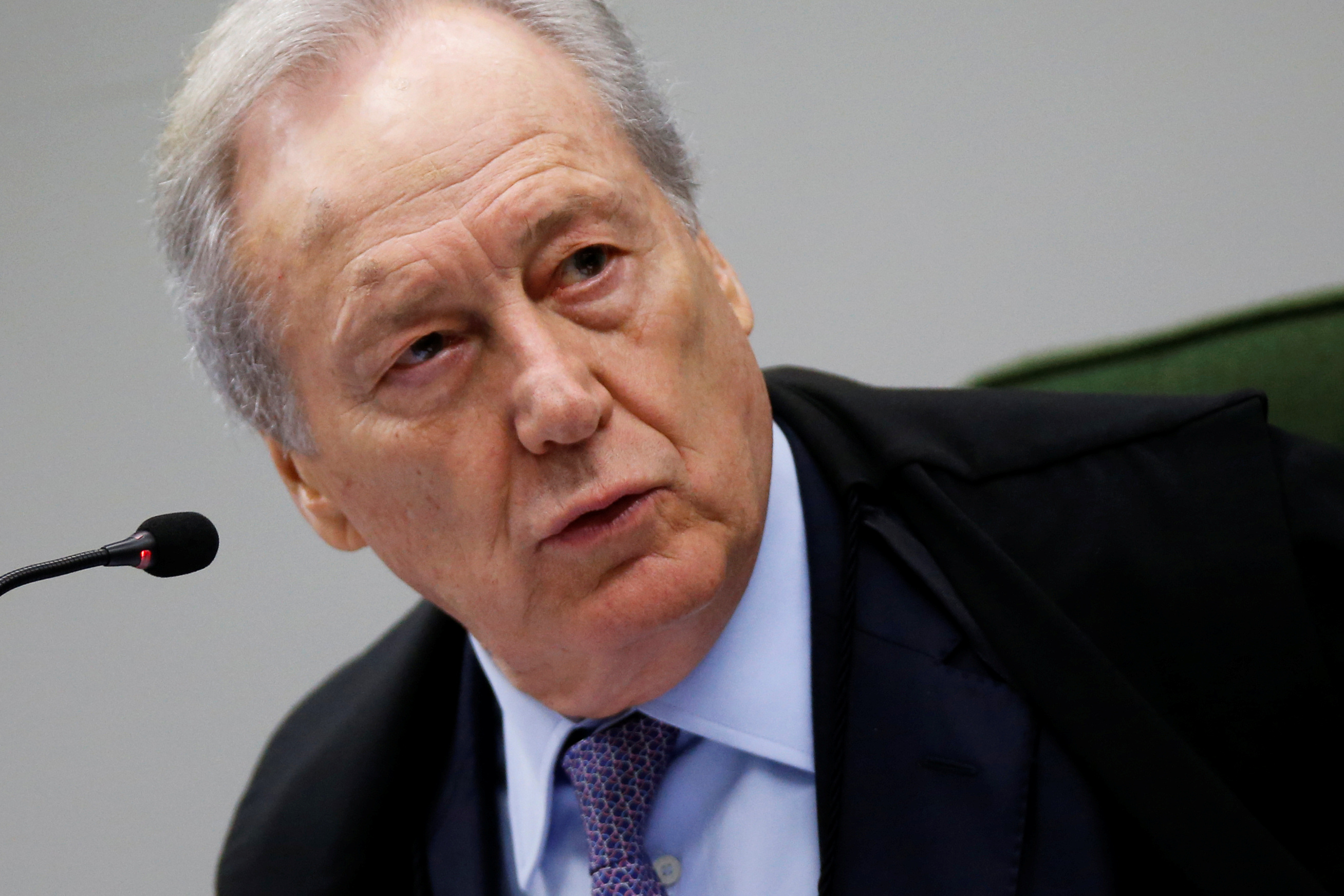 Judge Ricardo Lewandowski attends a session of the Supreme Court in Brasilia