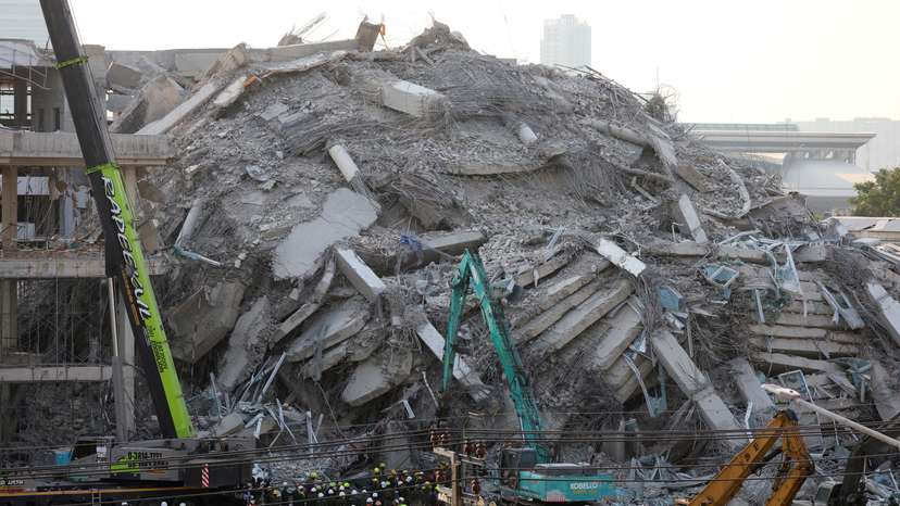 FILE PHOTO: Aftermath of a strong earthquake, in Bangkok