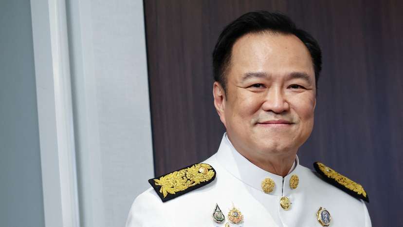 FILE PHOTO: Thailand's Prime Minister Anutin Charnvirakul smiles as he attends a press conference at the Bhumjaithai party headquarters after a royal endorsement ceremony in Bangkok