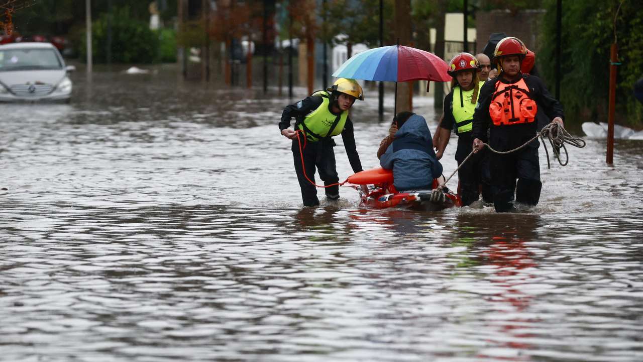 Floods caused by heavy rains in Buenos Aires