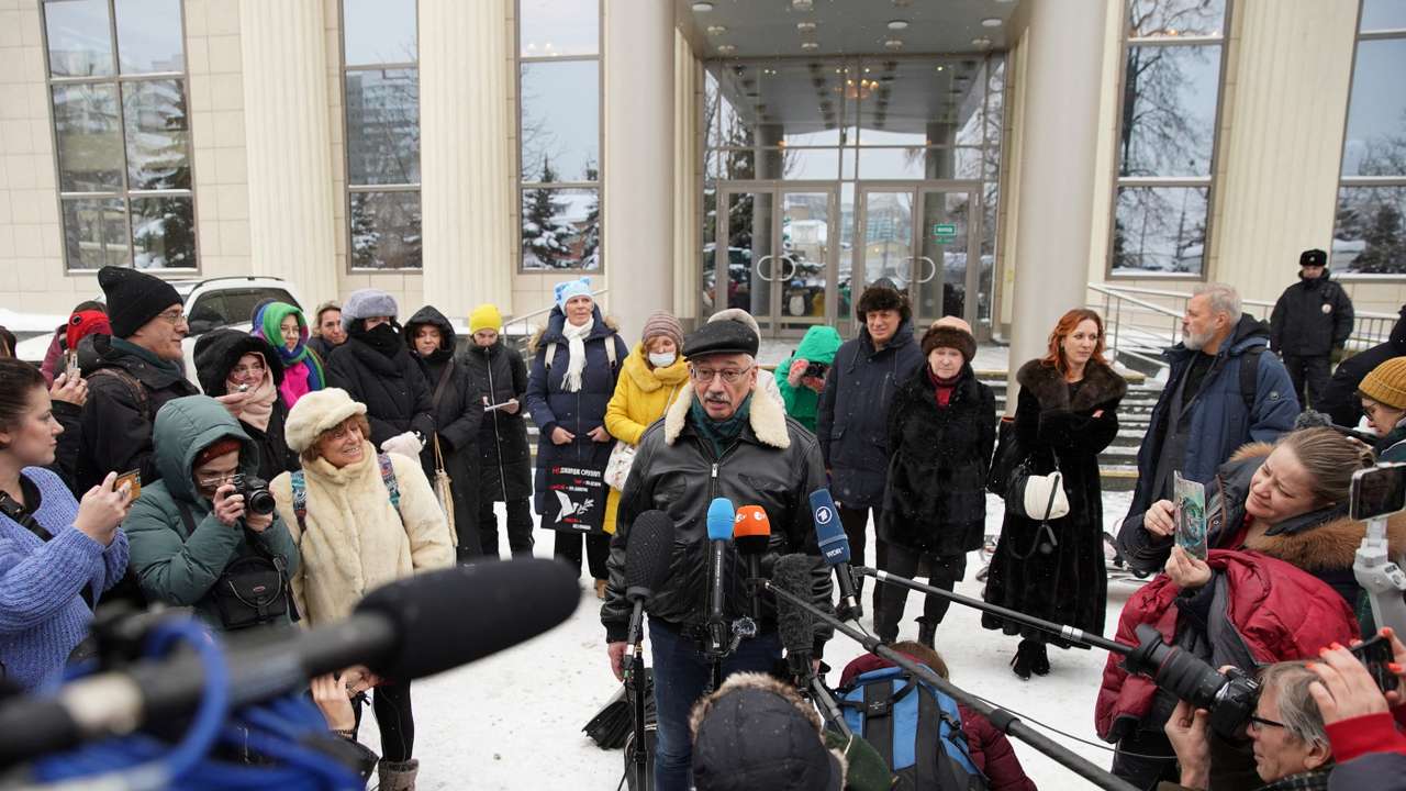 Russian rights activist Orlov attends an appeal hearing in Moscow