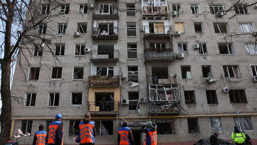 Aftermath of Russian drone attack in Dnipro