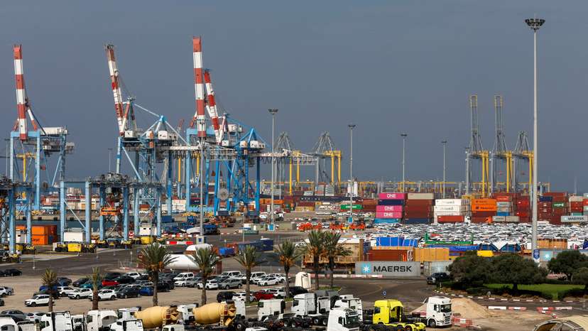 FILE PHOTO: Ashdod port continues to operate under threat of rocket attacks