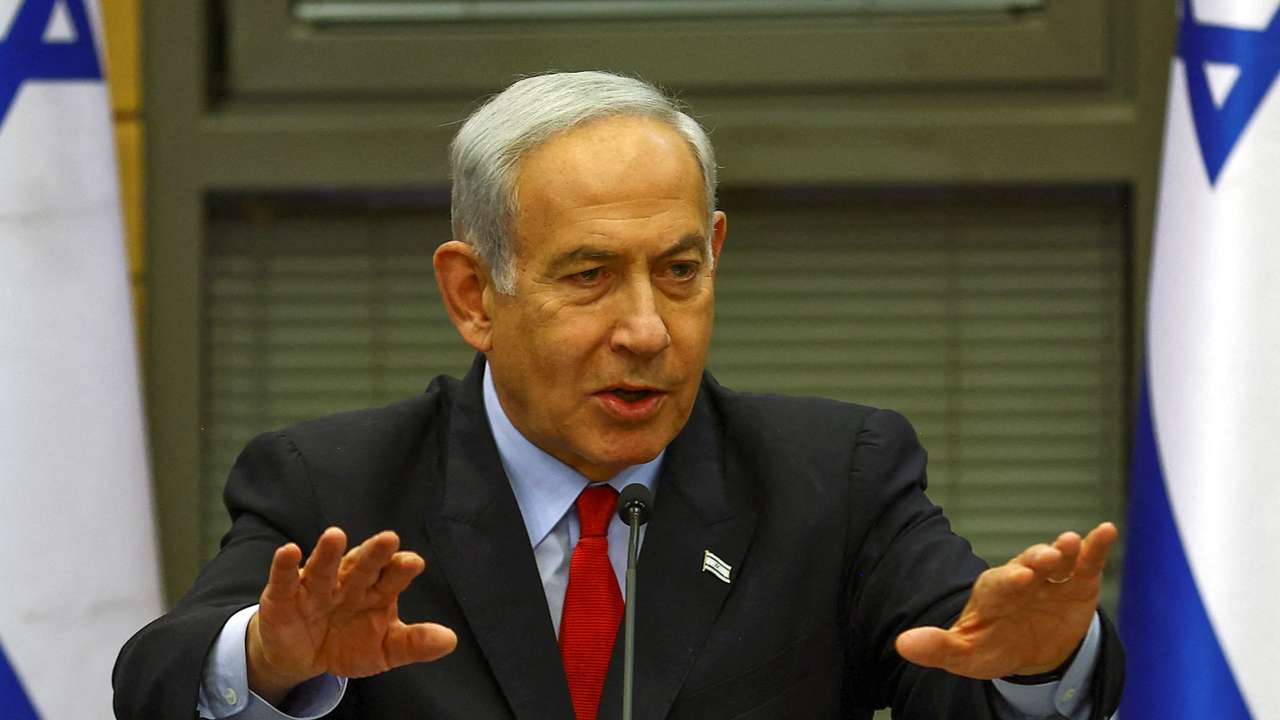 FILE PHOTO: Israeli Prime Minister Benjamin Netanyahu addresses the Knesset