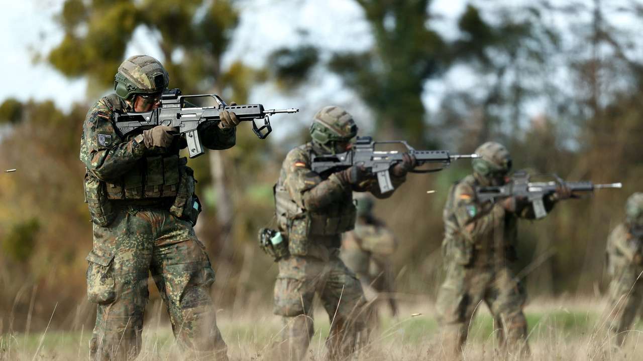 German army displays new military training