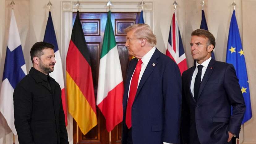 U.S. President Trump meets with Ukrainian President Zelenskiy and European leaders, in Washington, D.C.