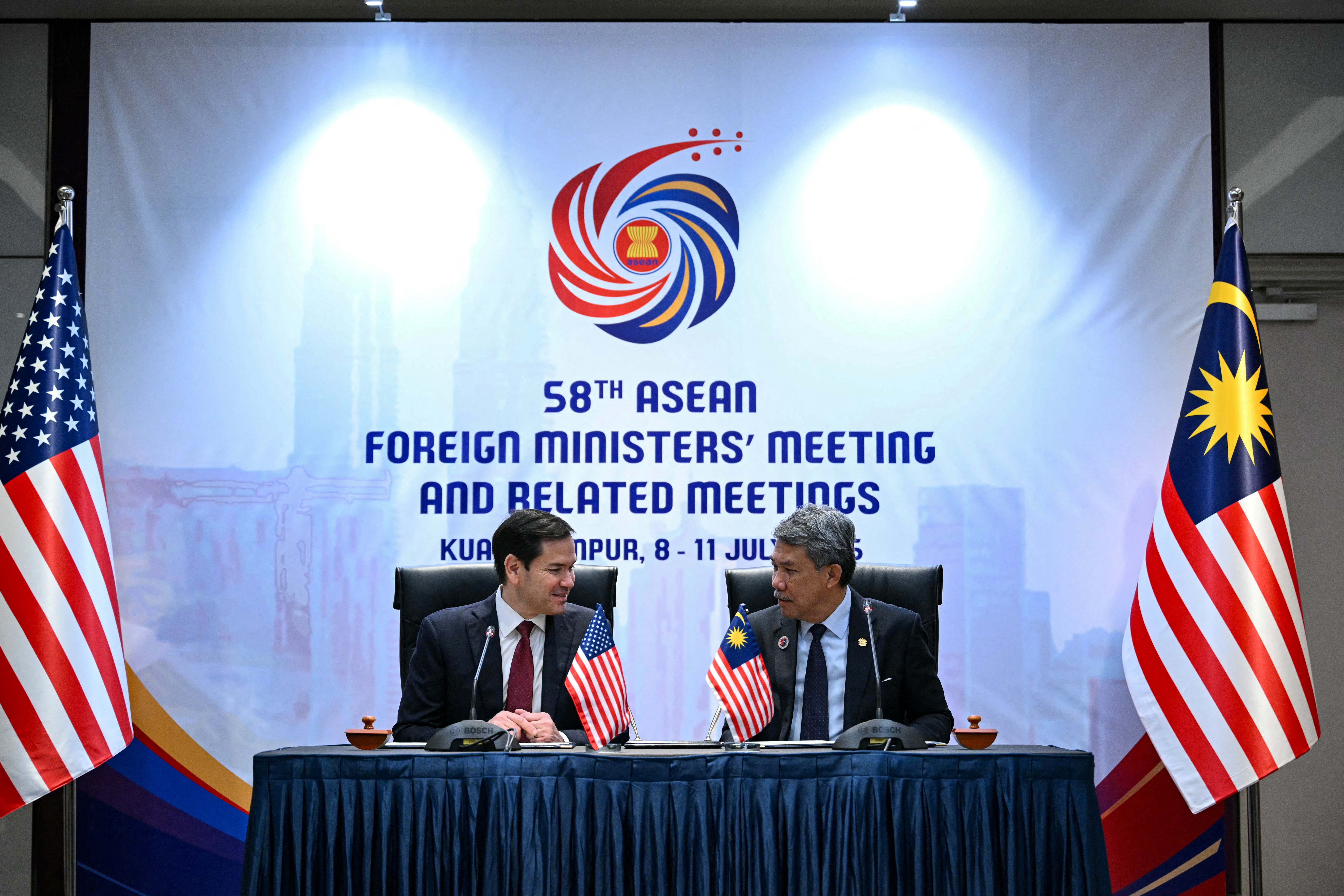 US Secretary of State Marco Rubio attends the ASEAN Foreign Ministers' Meeting
