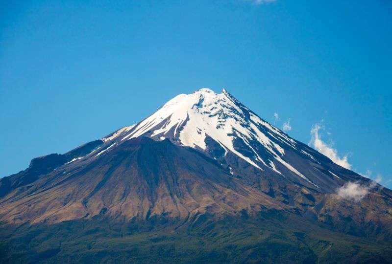 Mount Taranaki in New Zealand person