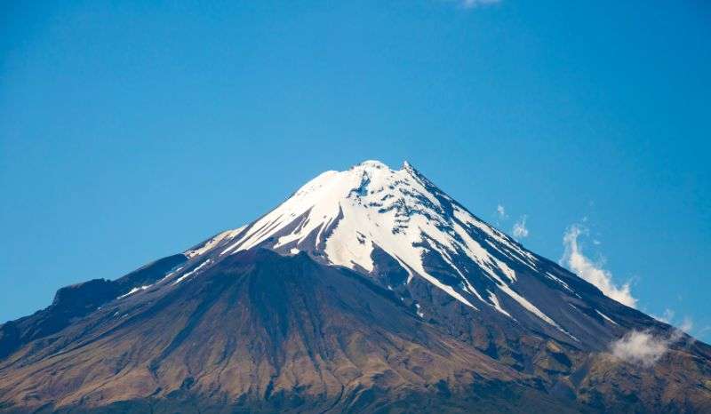 Mount Taranaki in New Zealand person