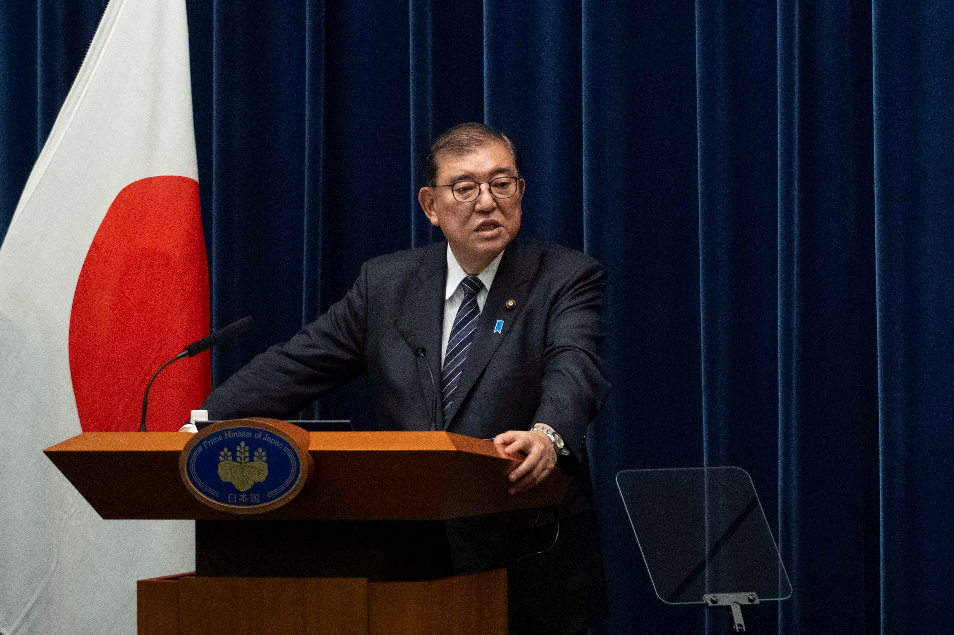Japan's Prime Minister Shigeru Ishiba holds press conference in Tokyo