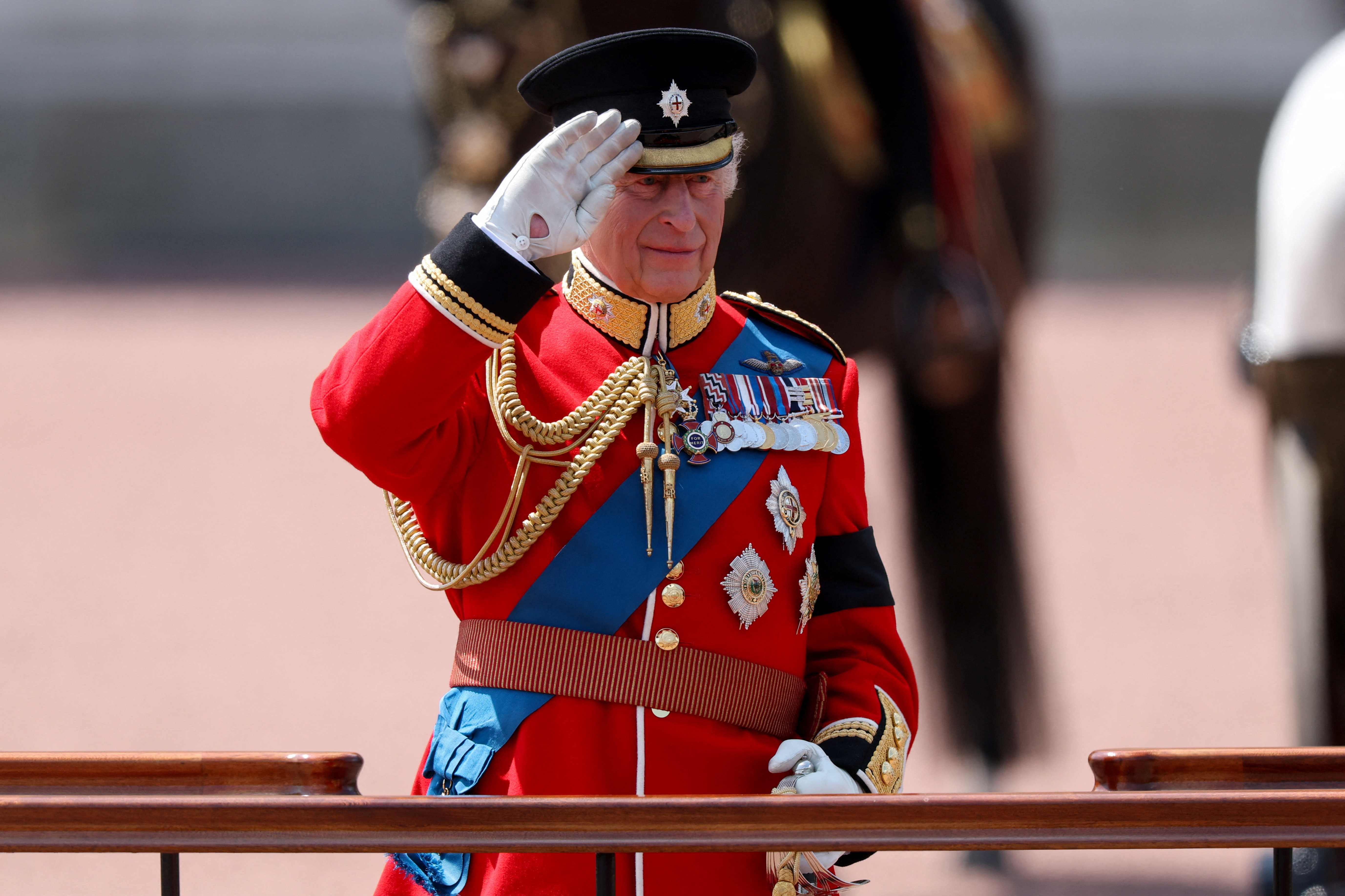 Trooping the Colour parade to honour Britain's King Charles on his official birthday in London