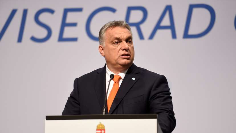 Prime Minister of Hungary Orban attends a news conference in Budapest