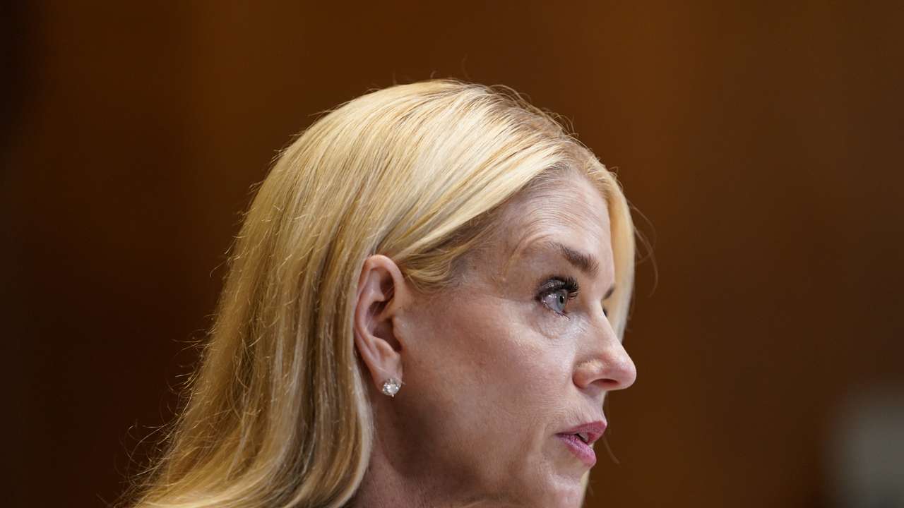 FILE PHOTO: U.S. Attorney General Pam Bondi appears before a Senate Appropriations Subcommittee, in Washington