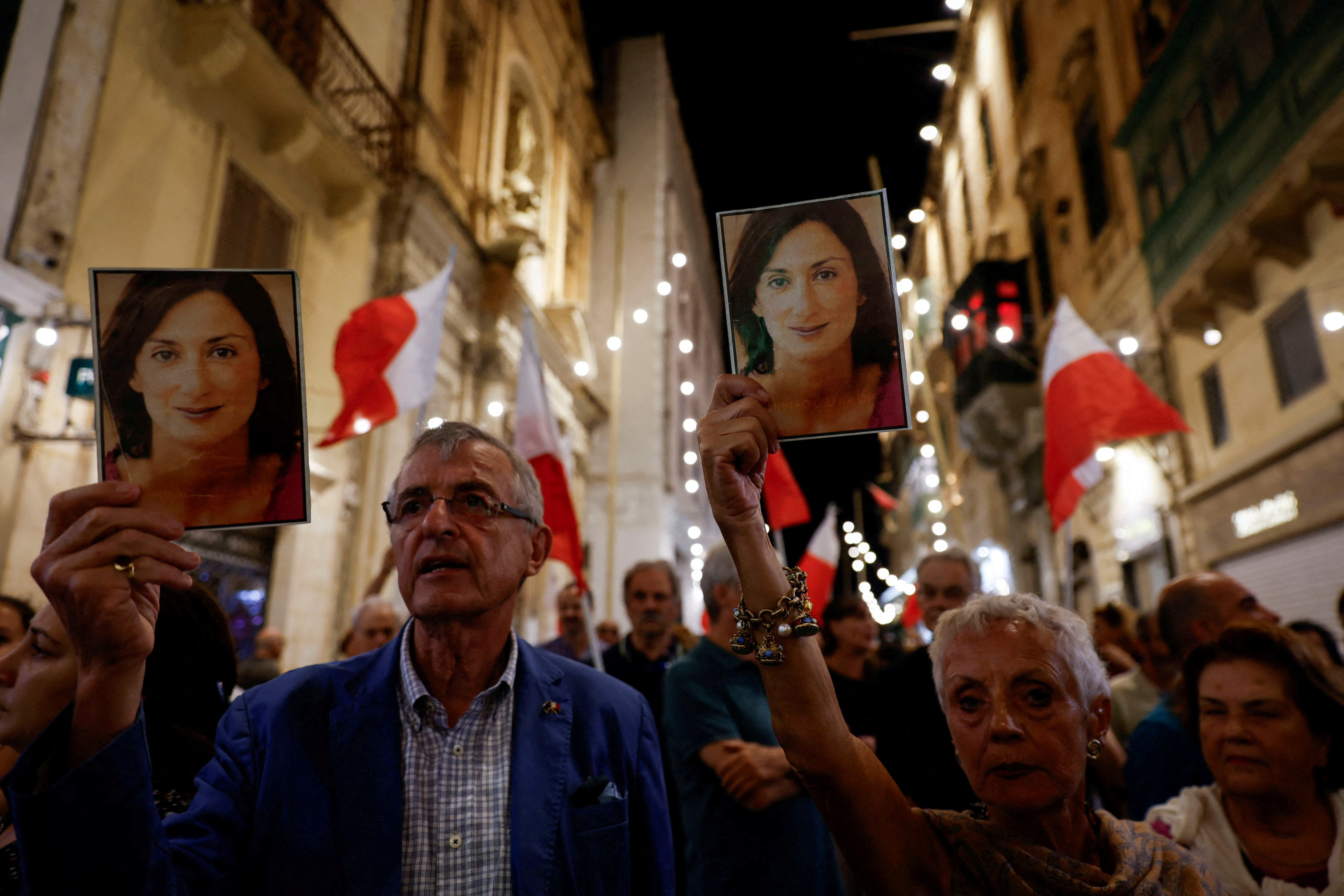 FILE PHOTO: Sixth anniversary of the assassination of journalist Daphne Caruana Galizia, in Valletta