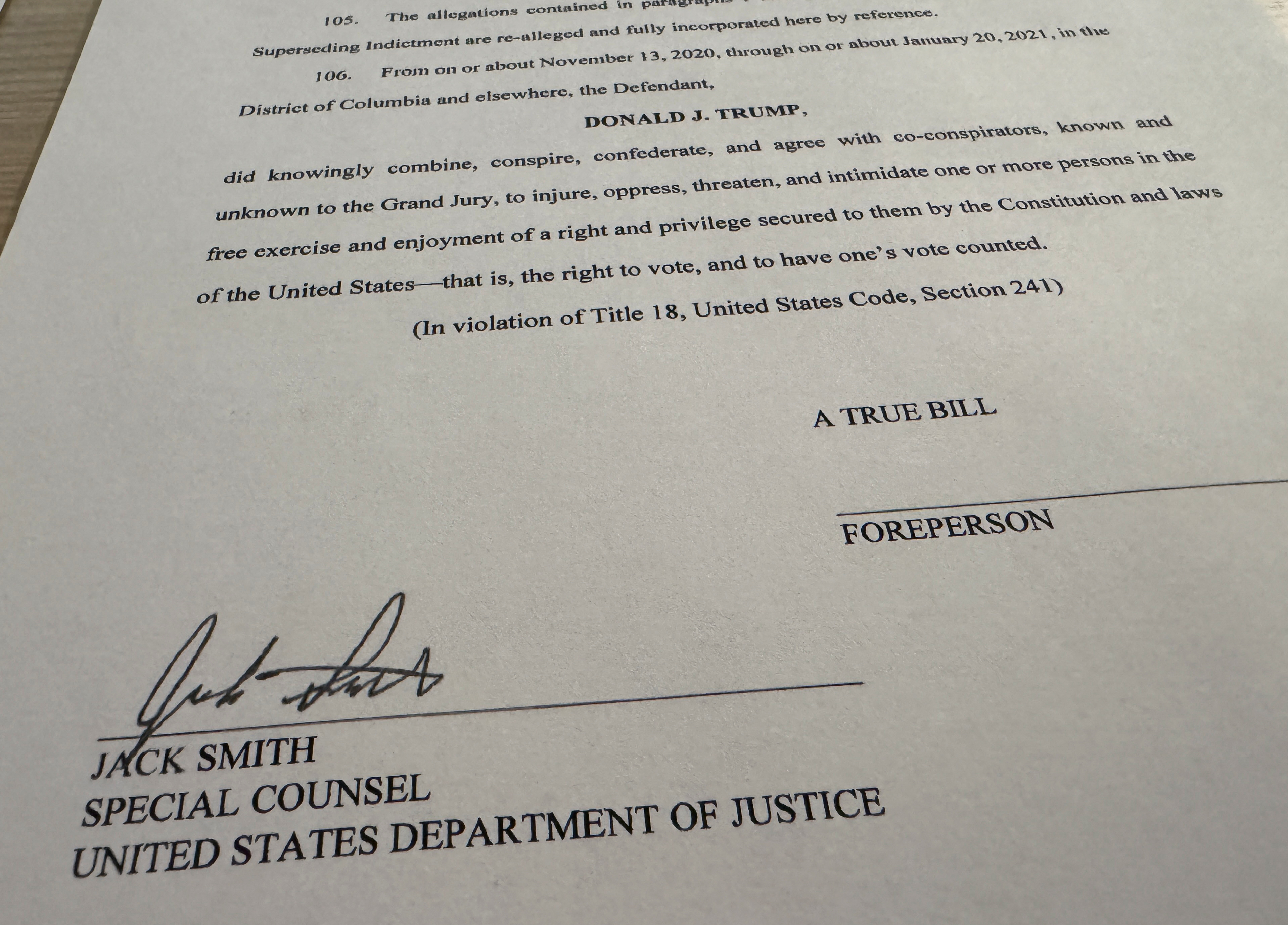 US prosecutors obtain new indictment in 2020 election subversion case against Donald Trump