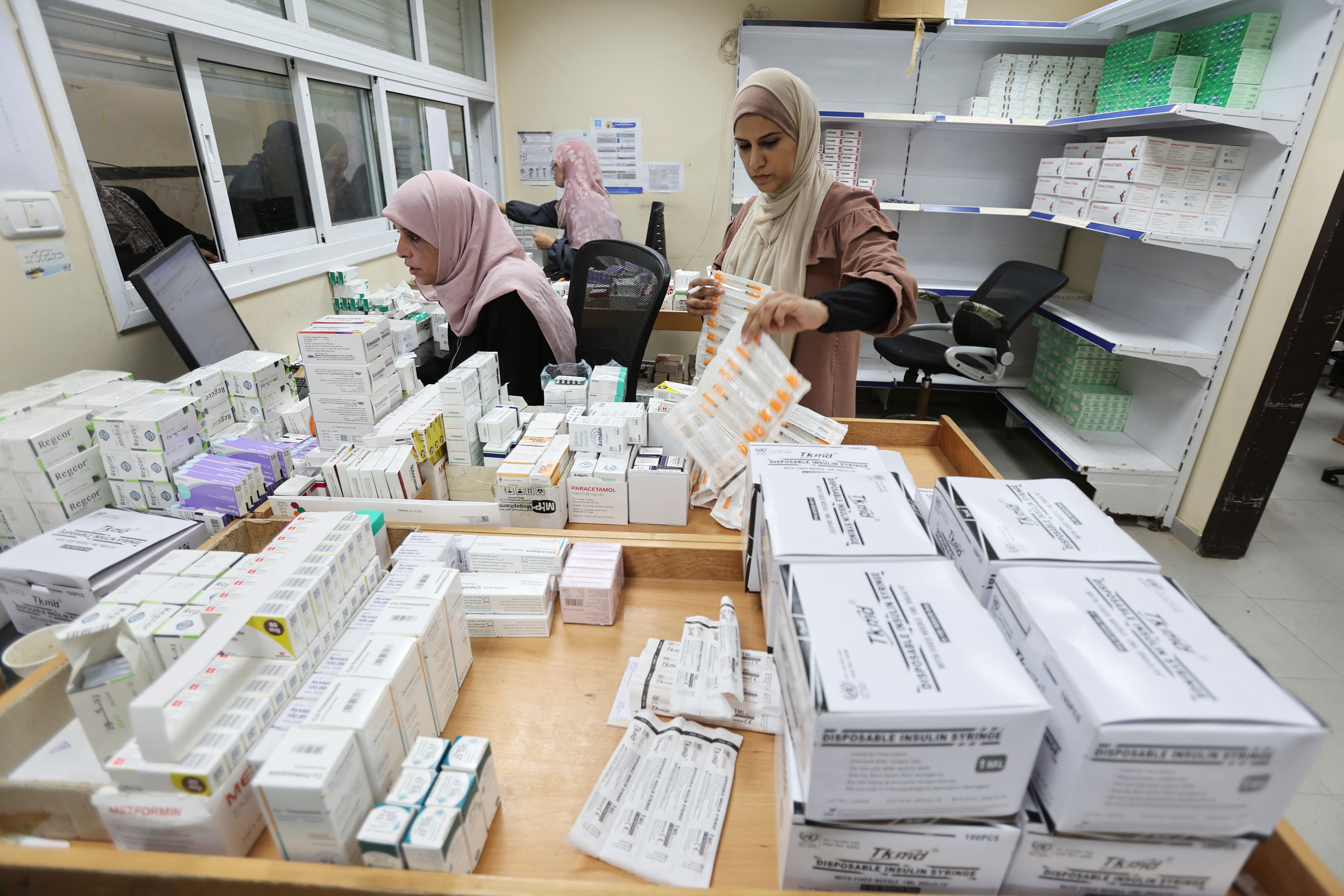 UNRWA-run health center in Deir Al-Balah, in the central Gaza Strip