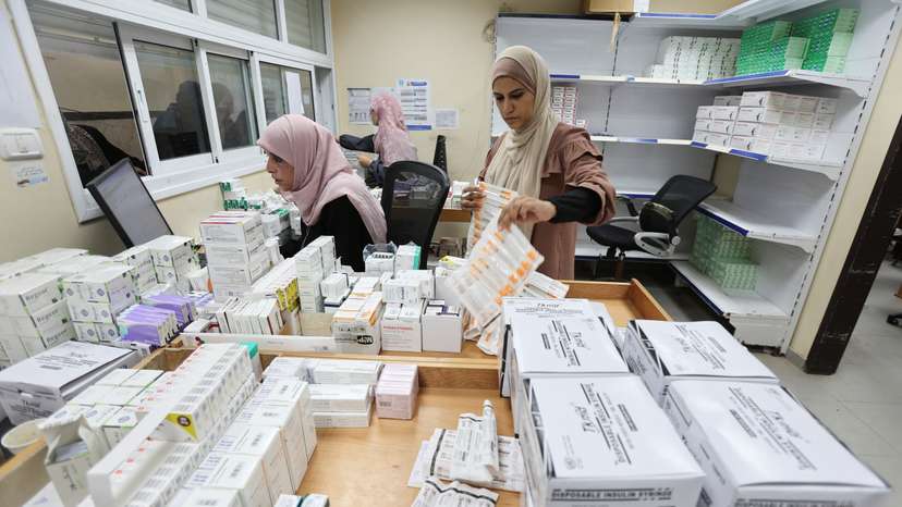 UNRWA-run health center in Deir Al-Balah, in the central Gaza Strip