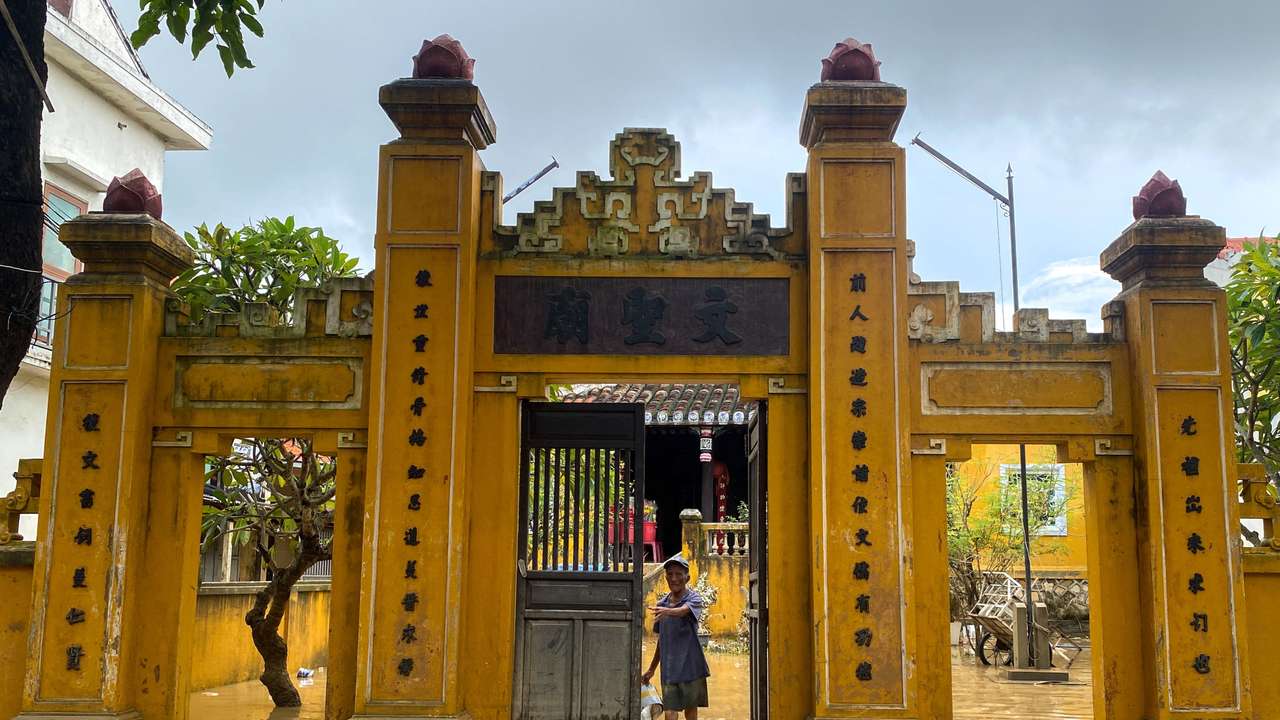 Floods triggered by record levels of rainfall in Hoi An, Vietnam