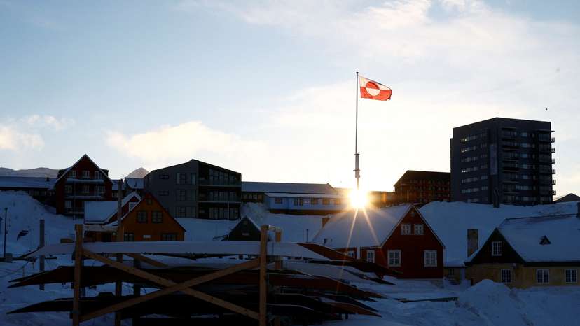 General view shows Nuuk in Greenland