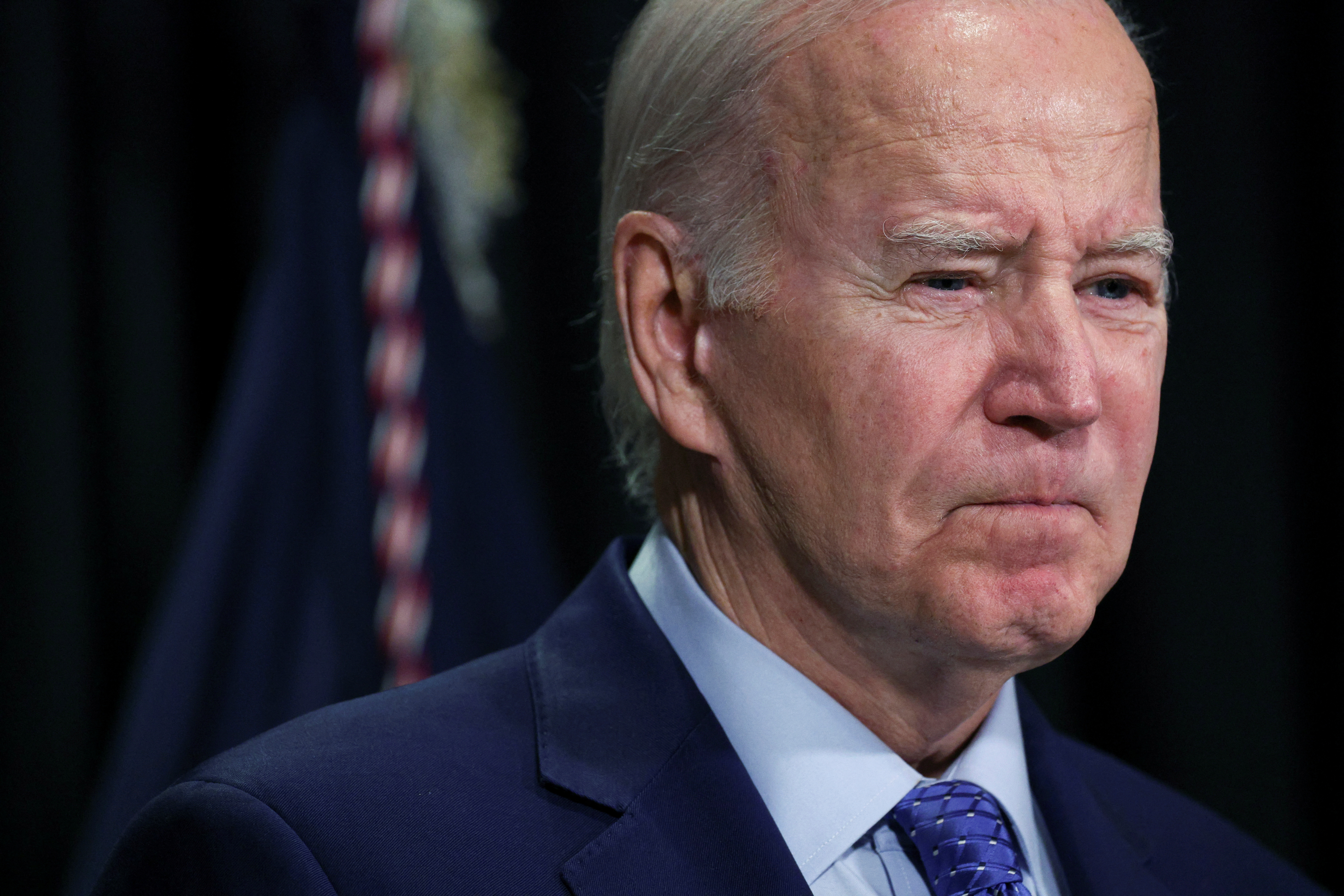 U.S. President Joe Biden delivers remarks following a hostages-prisoners swap deal between Hamas and Israel, in Nantucket