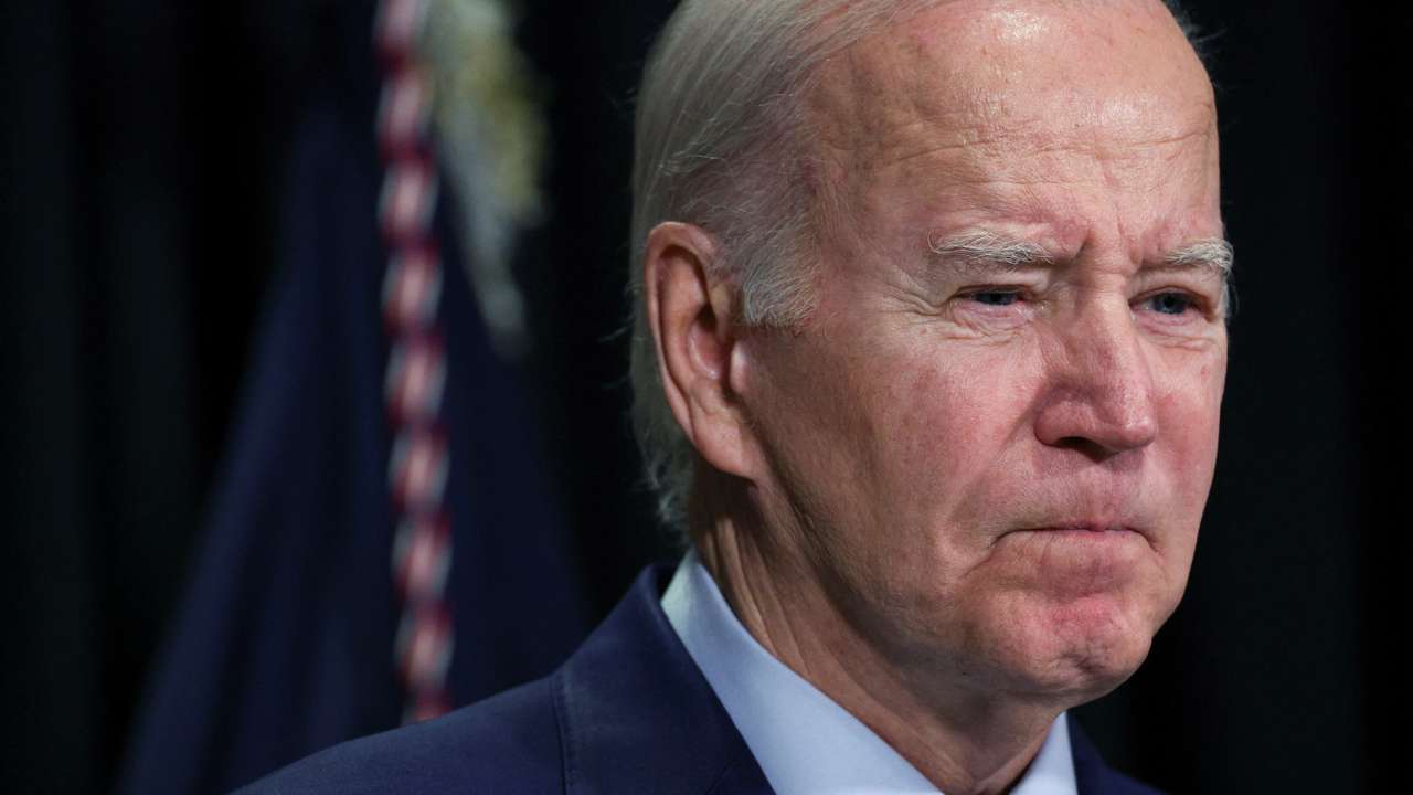 U.S. President Joe Biden delivers remarks following a hostages-prisoners swap deal between Hamas and Israel, in Nantucket