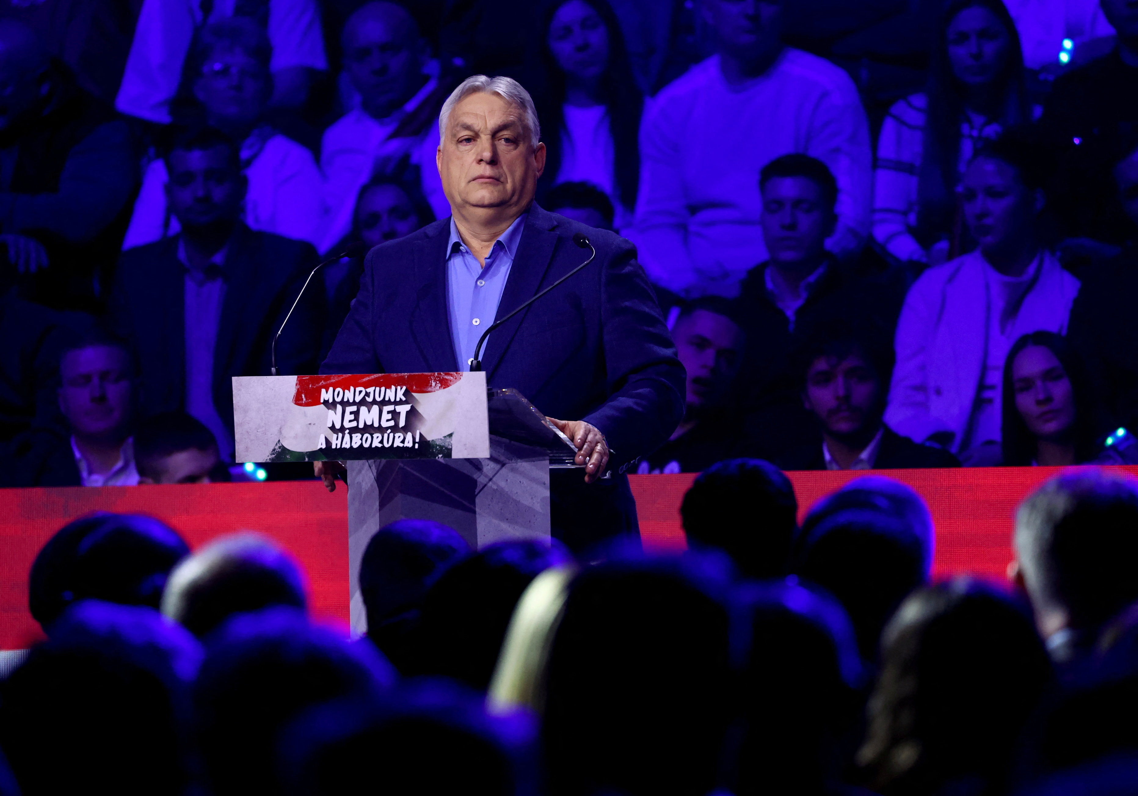 Hungarian PM Orban holds major campaign rally in Debrecen