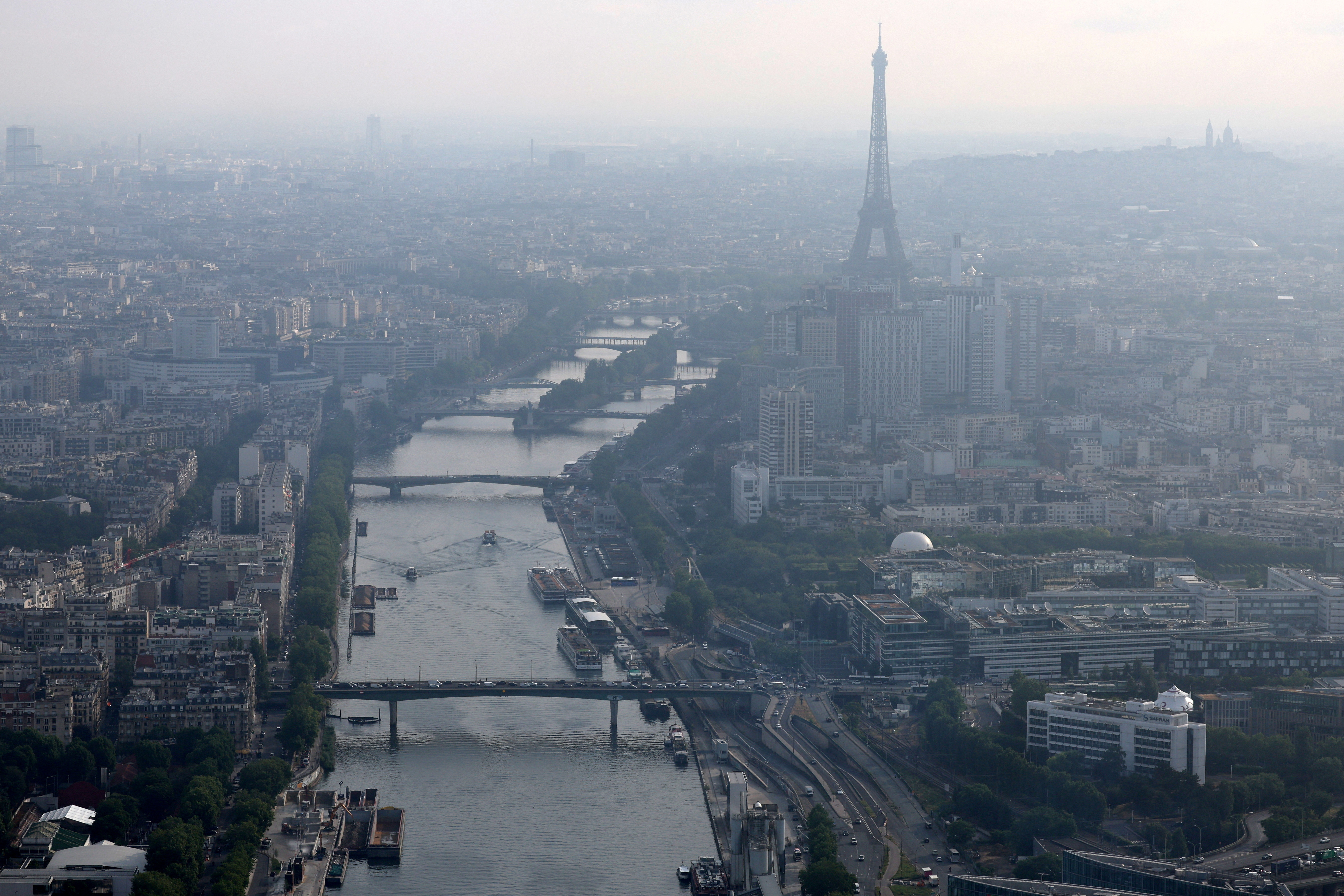 FILE PHOTO: Aerial view of Paris