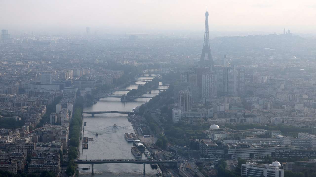 FILE PHOTO: Aerial view of Paris