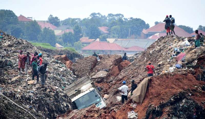 FILE PHOTO: Aftermath of a landslide due to heavy rainfall, in Kampala