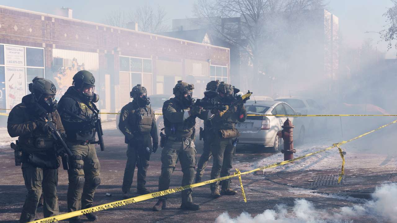 Protest after federal agents fatally shot a man while trying to detain him, in Minneapolis