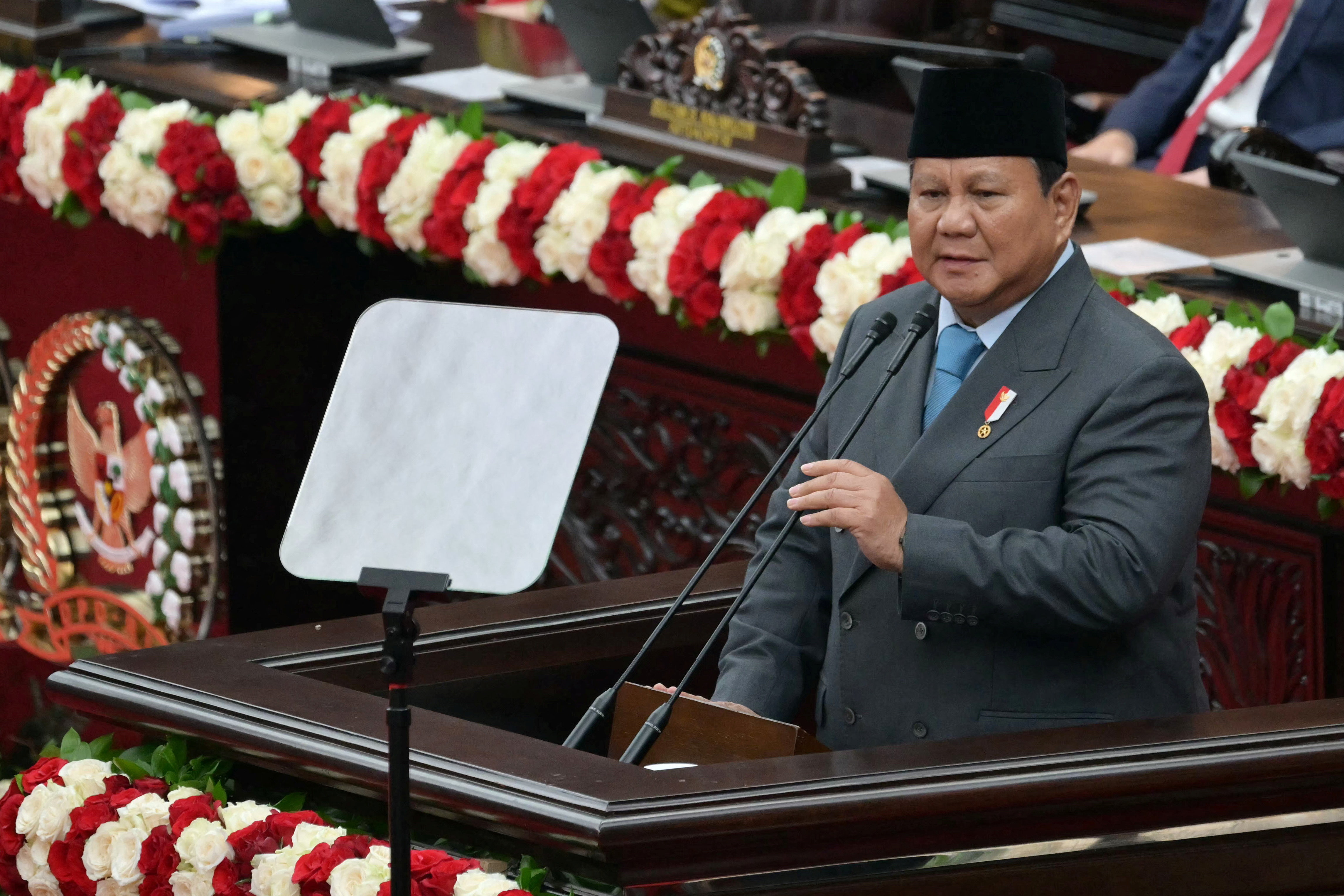 Indonesian President Subianto delivers his annual State of the Nation Address, in Jakarta