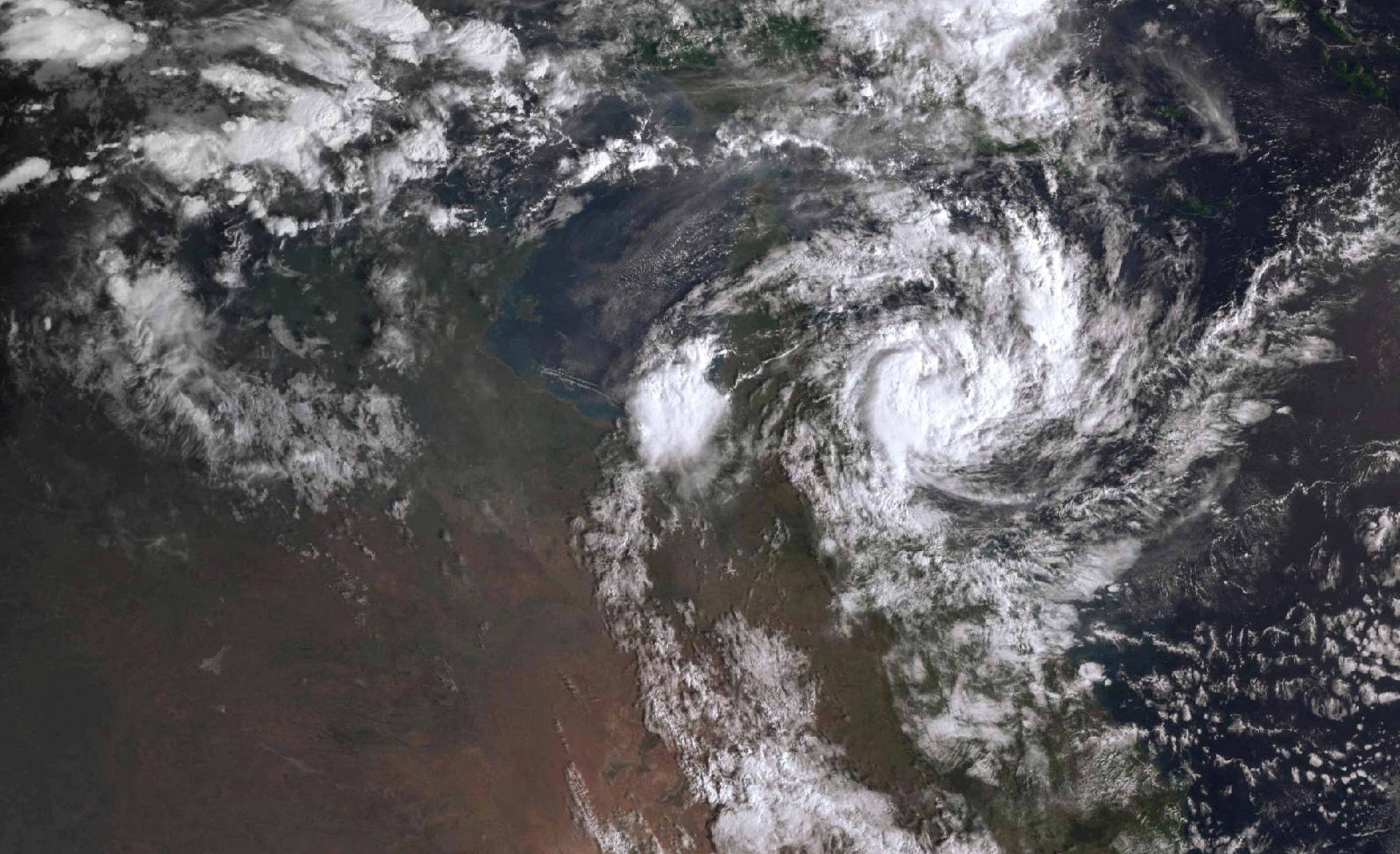 FILE PHOTO: Satellite image of Cyclone Jasper